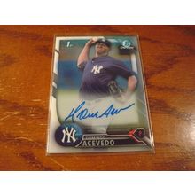 2016 Bowman Chrome, Autograph Card w/COA, DOMINGO ACEVEDO RC, Yankees