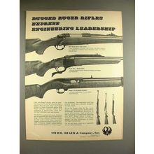 1969 Ruger M/77 Bolt Action, No.1 Single-Shot Rifle Ad