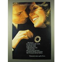1973 De Beers Diamonds Ad - I'm Not Clever With Words