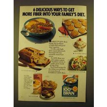 1979 Nabisco 100% Bran Ad - 6 Delicious Ways