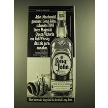 1979 Long John Scotch Ad - in German - Majestat Queen Victoria