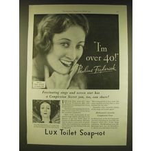 1931 Lux Toilet Soap Ad - Photo by Ray Huff of Pauline Frederick