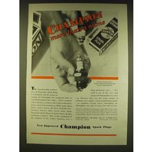1931 Champion Spark Plugs Ad - Champion more than a name
