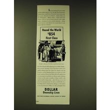 1936 Dollar Steamship Lines Ad - Round the World $854 First Class