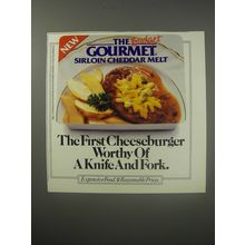 1990 The Budget Gourmet Sirloin Cheddar Melt Ad - The first cheeseburger worthy