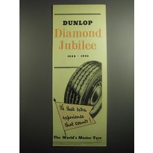 1948 Dunlop Tires Ad - Dunlop Diamond Jubilee 1888-1948 Years Ahead