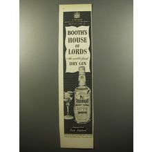 1950 Booth's House of Lords Gin Ad - the world's finest