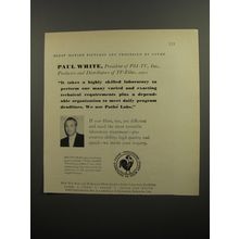 1952 Pathe Processing Ad - Great Motion Pictures - Paul White