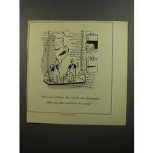 1952 American Airlines Ad - cartoon by Barney Tobey - Billboard Painters