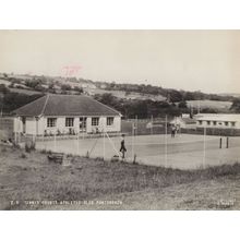 Pontyperem Athetics Club Welsh Tennis Courts RPC Postcard