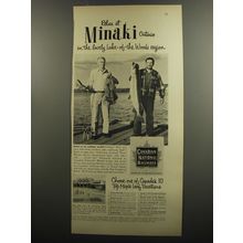 1953 Canadian National Railways Ad - Relax at Minaki Ontario