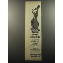 1956 Western Pacific Railroad Advertisement - Talk about service