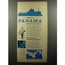 1956 Panama Tourism Ad - Discover Panama land of two oceans