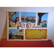 multiview, PORT GRIMAUD, FRENCH RIVIERA, FRANCE used postcard 1977 pm =