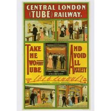 Two Penny Tube Fair Old London Central Line Poster Postcard