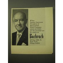 1960 Bachrach Photography Ad - Gaston Lauryssen president of Ritz-Carlton