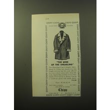1960 Chipp Fashion Advertisement - The Mink of the Shearling