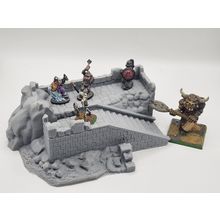 rocky fort terrain piece / castle fort lookout post/DnD/Pathfinder/Tabletop RPG