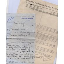 Prince Vsevolod Ivanovich 2x Russian Army in France WW2 Hand Signed Letter s