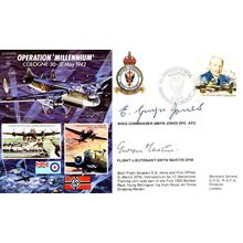 Operation Millennium Hand Signed W/Cdr Gwyn Jones & Flt Lt Martin WW2 FDC