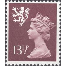 Great Britain 1980 Scotland 13½p Purple Brown Mint MNH SG S34 Sc SMH23 stamp