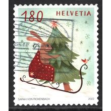 SWITZERLAND 2022: CHRISTMAS - 180c USED (G21)
