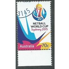 AUS 2015 70c 'NETBALL WORLD CUP' FINE USED (EBID39-067)