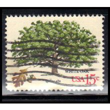 Used 1766 15c White Oak Tree Fine KA8642