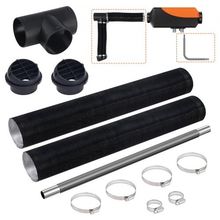 Diesel Heater Pipe Ducting Set, 3" Extendable Air Duct Hose, 1" Stainless St...