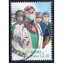 Australia 2021 Frontline Heroes - Healthcare Workers $1.10 Sheet Used