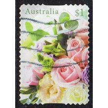 Australia 2019 Moments to Treasure - Bouquet of Roses $1 s/a Used