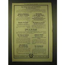 1918 Charles Scribner's Sons Ad - The United States and Pan-Germania