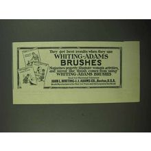 1923 Whiting-Adams Brushes Ad - Get Best Results