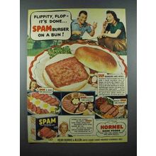 1940 Hormel SPAM Ad - Burger on a Bun!