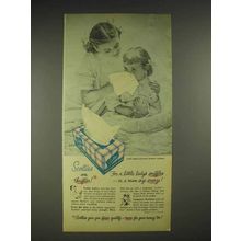 1952 Scott Scotties Tissue Ad - Little Lady's Sniffles