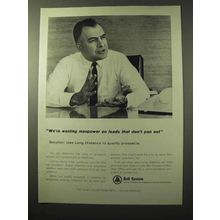 1964 Bell Telephone Ad - Wasting Manpower on Leads