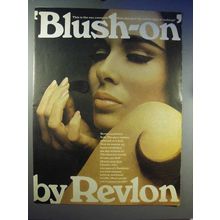 1966 Revlon Blush-On Makeup Cosmetics Ad