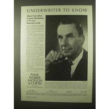 1966 Paine Webber Jackson & Curtis Ad - Underwriter