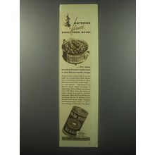 1937 Bean Hole Beans Ad - Outdoor flavor direct from Maine