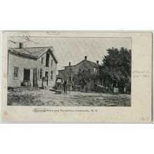 New York Greenville Minisink Store and Post Office Old Buildings w/Horses ~202