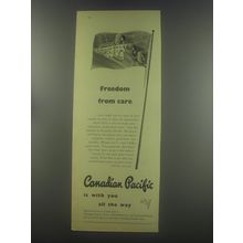 1954 Canadian Pacific Ad - Freedom from care