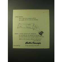 1948 Hattie Carnegie Fashion Ad - Man's problem: How to give every woman on list