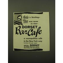 1950 Hotel Dorset Bar Cafe Advertisement - Paris is blushing