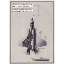 Royal Navy Plane Airfix Kit Recruitment Advertising Postcard