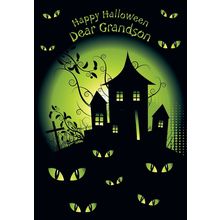 Happy Halloween DearGrandson - Halloween Greeting Card - 29915