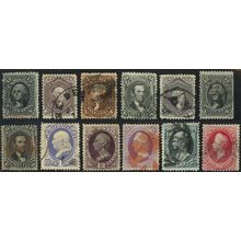 68//155, 12 Different Used Stamps - Mixed Condition Cat $2,840.00 - Stuart Katz