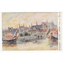 Westminster Palace 15th Century London Art Postcard A C Payne Hildesheimer