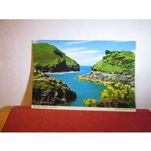 THE HARBOUR, BOSCASTLE, CORNWALL . used postcard 3DC6 by John Hinde c.1986 =