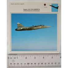 Saab JAS 39 Gripen - Sweden - Attack & Close Support - Collectors Club Card