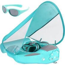 Mambobaby Float with Canopy and Tail New Upgraded Non-Inflatable Baby Pool Float
